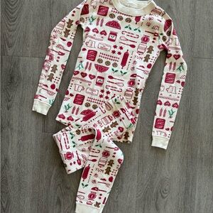Festive Kids Pajamas Set - Red and Green